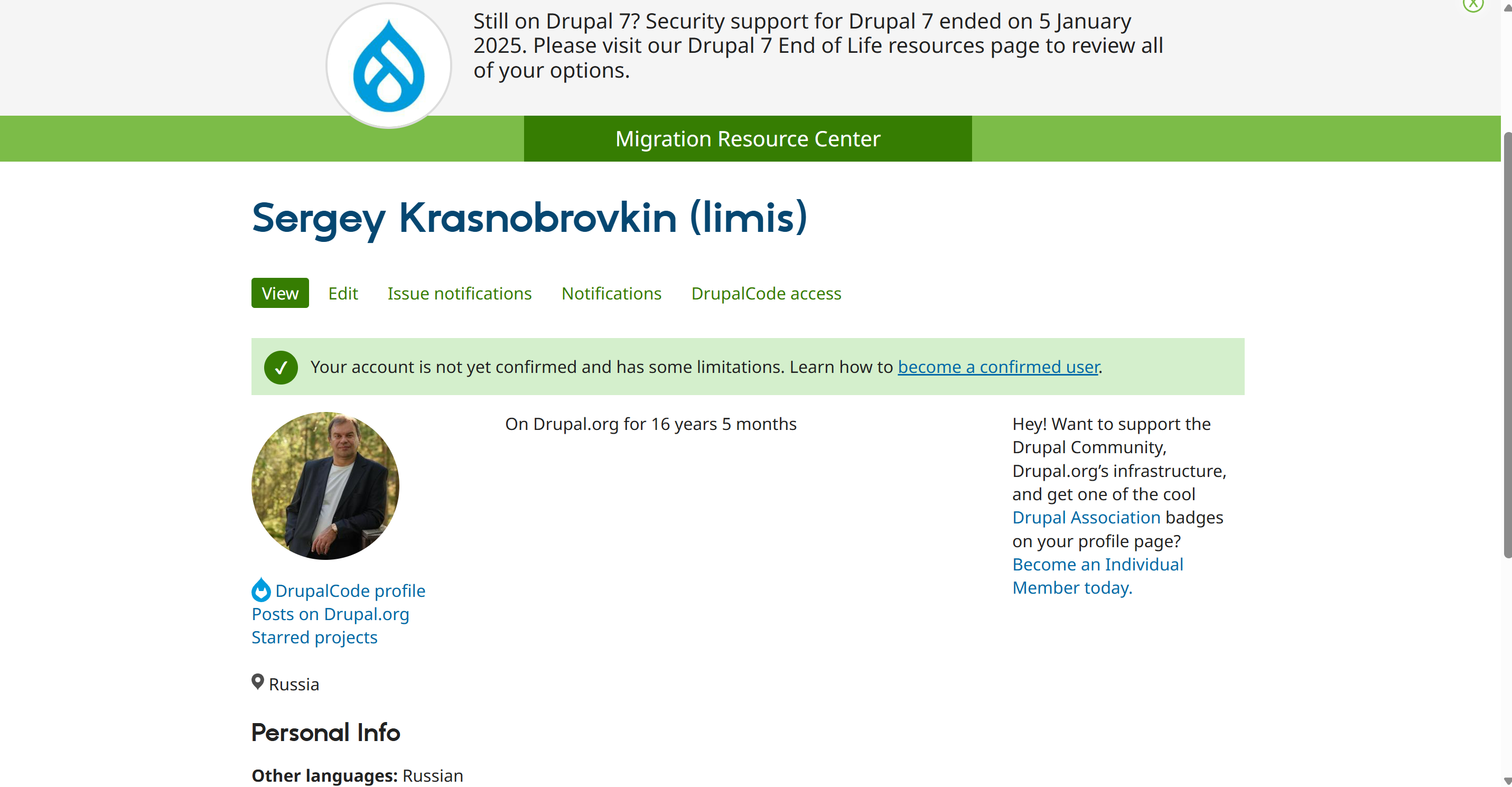 Краснобровкин Сергей - профиль разработчика на Drupal.